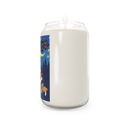 🎃🐈‍⬛ The Little Pumpkin Witch And Her Black Cat Scented Soy Candle – Whimsical Halloween Charm