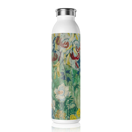 Flowers by August Babberger Slim Water Bottle