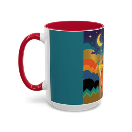 🌙🎃 The Witch Of Crescent Moon Pumpkin Colorful Mug – Colorful Halloween Charm