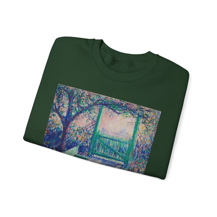 The Artist’s Garden (The Green Chair) by Theodore Earl Butler Heavy Blend™ Crewneck Sweatshirt