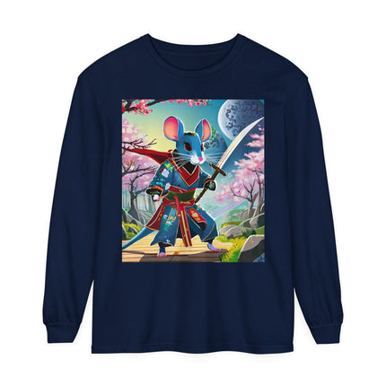 Cyber Samurai Rat Long Sleeve T-Shirt