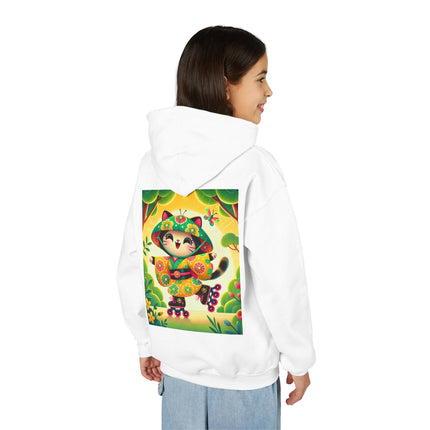 Firefly Dance on Wheels Youth Hooded Sweatshirt – Magical Motion & Playful Glow