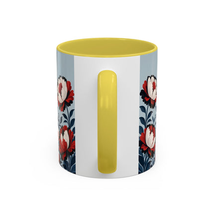 ❤️🌺 The Scarlet Blossom Dancer Colorful Mug – Art Deco Fashion Whimsy
