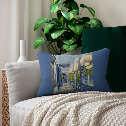 Gallery of a Moroccan Riad by George Gaudion Spun Polyester Lumbar Pillow