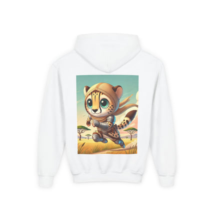 Swift Cheetah Youth Hooded Sweatshirt – Speed, Energy & Bold Adventure