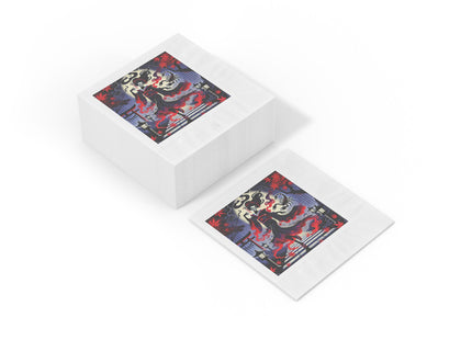 Halloween Sorceress White Coined Napkins