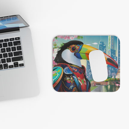 Cyber Toucan Chic Mouse Pad, Rectangle