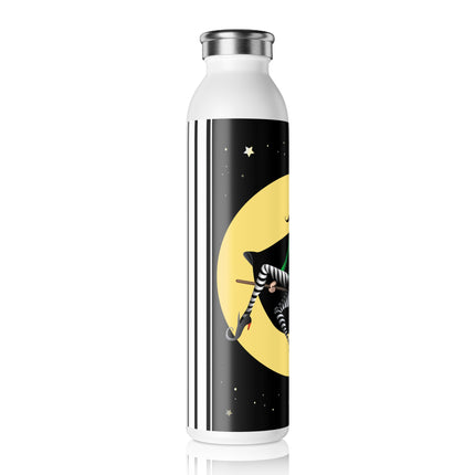 A Witch’s Moonlit Flight Slim Water Bottle