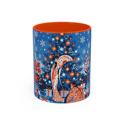 🎋❄️ The Winter Lantern Celebration Colorful Mug – Elegant Asian Christmas Fantasy