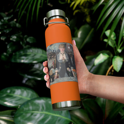 A Bar at the Folies-Bergère by Edouard Manet Copper Vacuum Insulated Bottle, 22oz