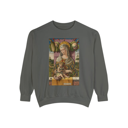 Madonna and Child by Carlo Crivelli Unisex Garment-Dyed Sweatshirt