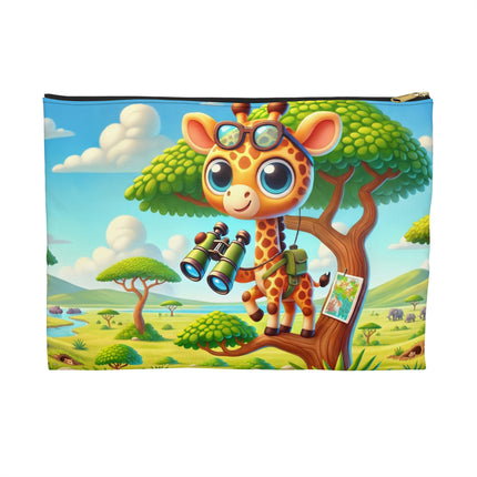 The Giraffe Lookout Flat Pouch – Savanna Grace & Watchful Wonder