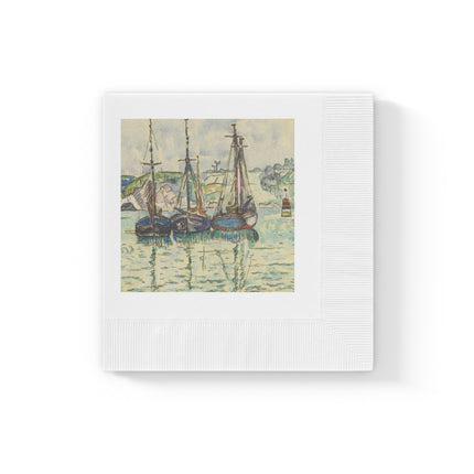 Le Trieux Paul Signac White Coined Napkins