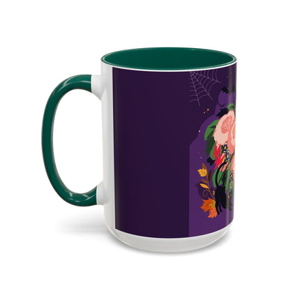 🌹🎃 The Lady Of The Haunted Rose Garden Colorful Mug – Romantic Halloween Charm