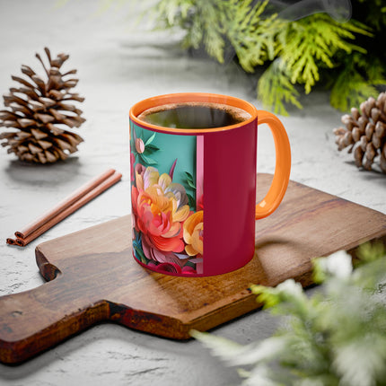 Peonies in Full Bloom Colorful Mugs (11oz, 15oz)