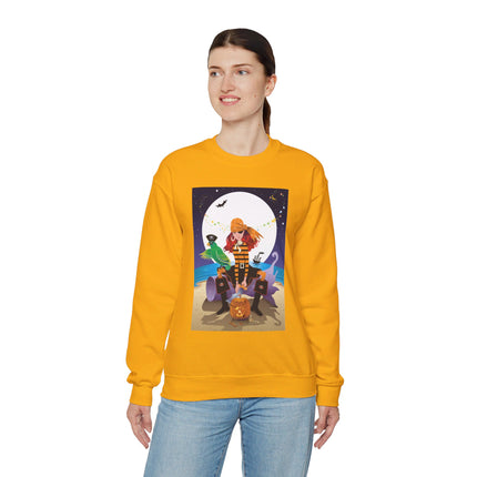 Moonlit Pirate Halloween Unisex Heavy Blend™ Crewneck Sweatshirt