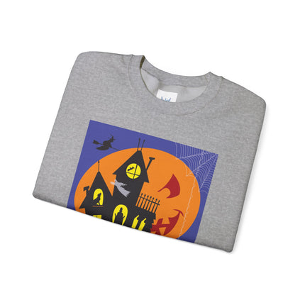 Halloween Night at the Haunted House Unisex Heavy Blend™ Crewneck Sweatshirt