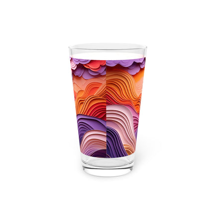Dramatic Sunset Sky Glass, 16oz