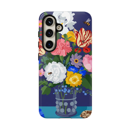 Midnight Floral Bouquet Phone Case – Vibrant Blooms & Enchanted Garden