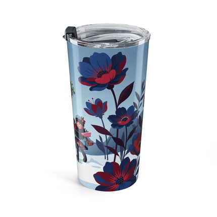 🎁🌺 The Winter Shopping Stroll Tumbler – Art Deco Holiday Charm