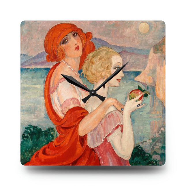 Sur la Route d'Anacapri by Gerda Wegener Acrylic Wall Clock, Round and Square