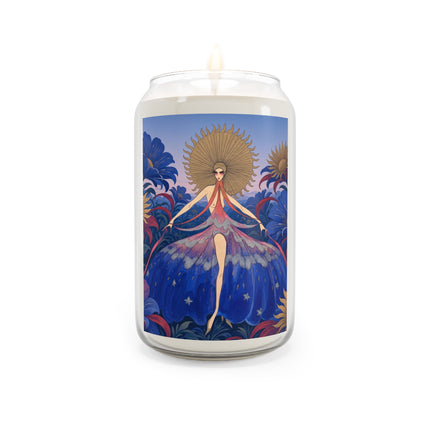 🌞🌸 The Celestial Blossom Garden Dancer Scented Soy Candle – Art Deco Floral Fantasy