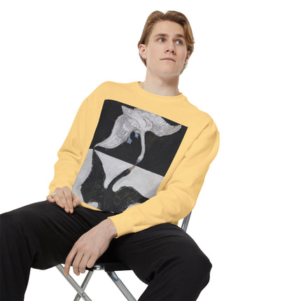 The Swan by Hilma af Klint Garment-Dyed Sweatshirt