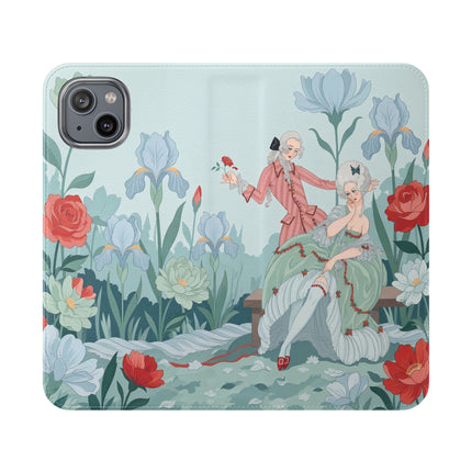 🌹💌 The Secret Rose Garden Courtship Flip Case – Art Deco Floral Romance