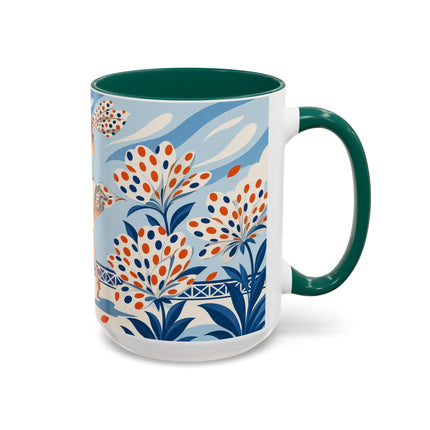 🌼🧡 The Polka Dot Wind Dancer Colorful Mug – Art Deco Fashion Whimsy
