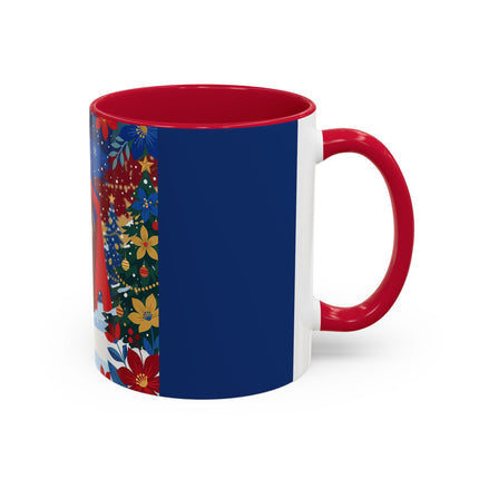 🎭❄️ The Christmas Masquerade Lady Colorful Mug – Art Deco Holiday Fantasy