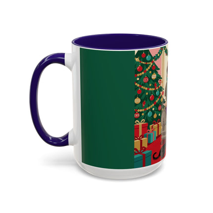 🖤🔥 The Lady Of The Christmas Hearth Colorful Mug – Art Deco Holiday Elegance