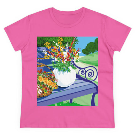 Blooming Harmony Women's Midweight Cotton Tee