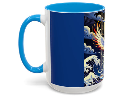 Majestic White Crane Colorful Mugs (11oz, 15oz)