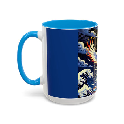 Majestic White Crane Colorful Mugs (11oz, 15oz)