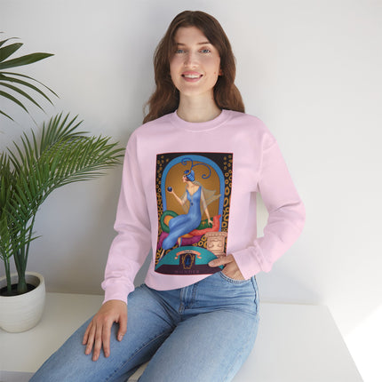 September & Sapphire (from the Gem Series) by Sofia Chiostri Heavy Blend™ Crewneck Sweatshirt