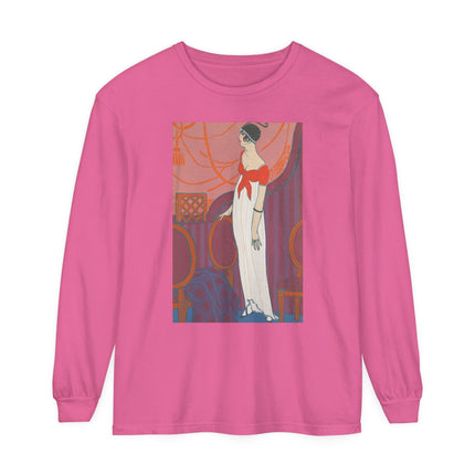 L’Entracte by Georges Lepape Garment-dyed Long Sleeve T-Shirt