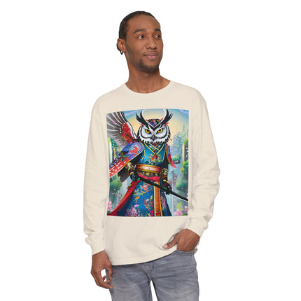 Cyberpunk Samurai Owl Long Sleeve T-Shirt