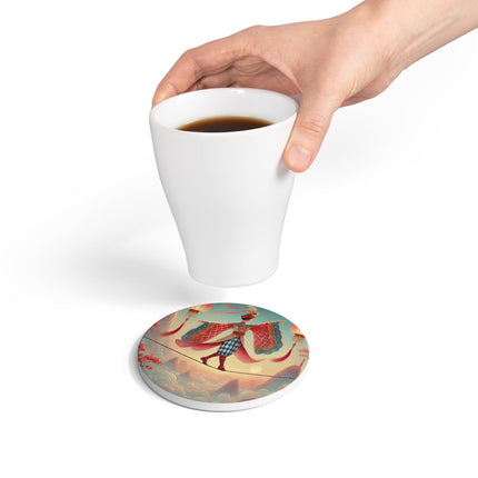 The Lantern Walker Ceramic Coaster