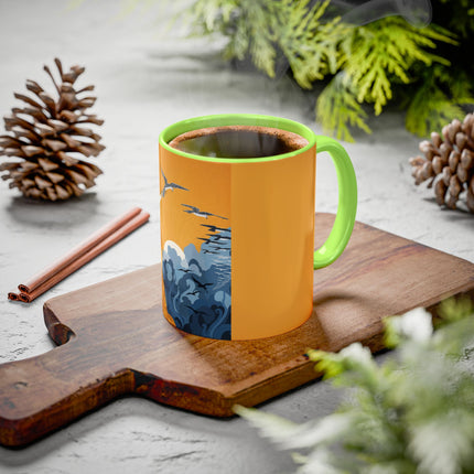 Falcon Mistress Colorful Mugs – Art Deco Majesty & Mythic Freedom