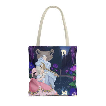 🌙🎶 The Moonlit Garden Serenade Tote Bag – Art Deco Musical Fantasy