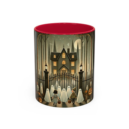 Ghostly Welcome – A Halloween Night Colorful Mugs (11oz, 15oz)