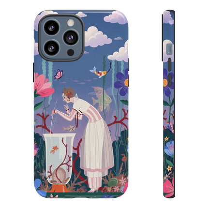 🐠🌸 The Enchanted Aquarium Garden Phone Case – Art Deco Underwater Fantasy