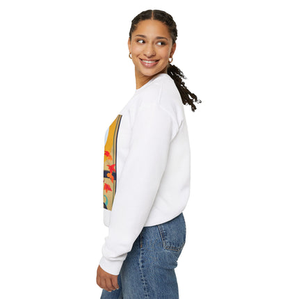 Black Cat in Kimono Unisex Heavy Blend™ Crewneck Sweatshirt
