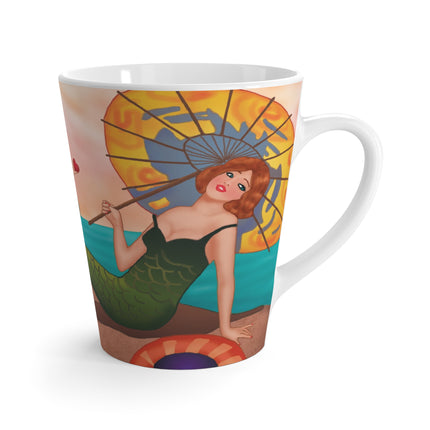 Mermaid with Parasol and Cupid by George Barbier Latte Mug