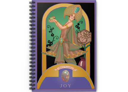 October & Opal, Tourmaline (from the Gem Series) by Sofia Chiostri Spiral Notebook - Ruled Line