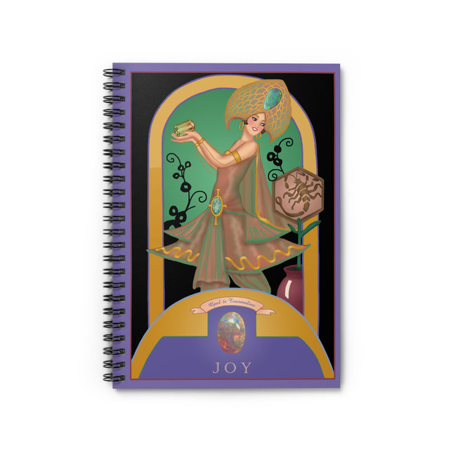 October & Opal, Tourmaline (from the Gem Series) by Sofia Chiostri Spiral Notebook - Ruled Line