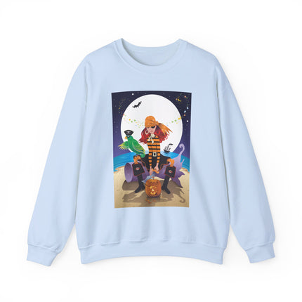 Moonlit Pirate Halloween Unisex Heavy Blend™ Crewneck Sweatshirt