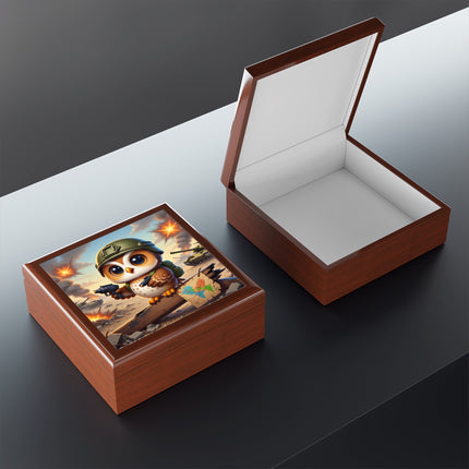 Owl on the Front Lines Treasure Chest