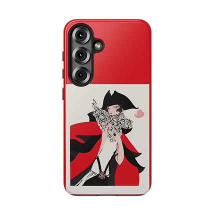 Crimson Masquerade Phone Case – Dramatic Grace & Bold Elegance