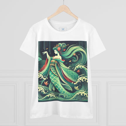 Mermaid Queen Rising from the Deep Cotton Tee